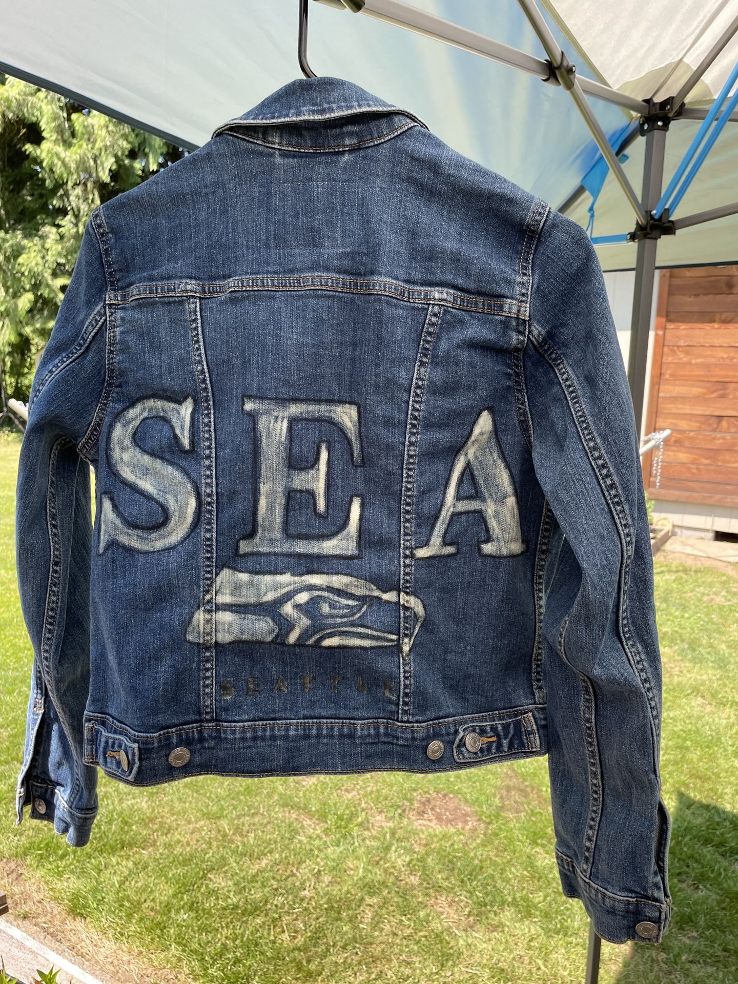 Levi Denim Jean Jacket Football Size M