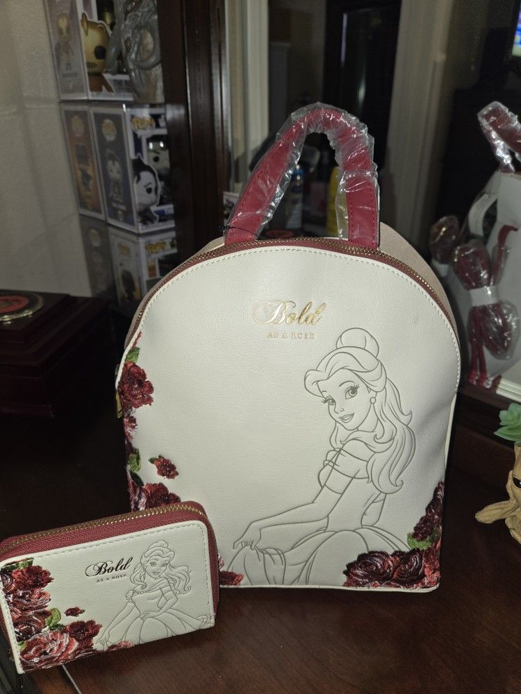 Beauty And The Beast Loungefly Backpack And Wallet