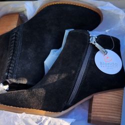NEW!! Blondo Nina Boots Womens 6 Black Waterproof Suede
