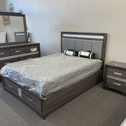 Queen Grey Bedroom Set 