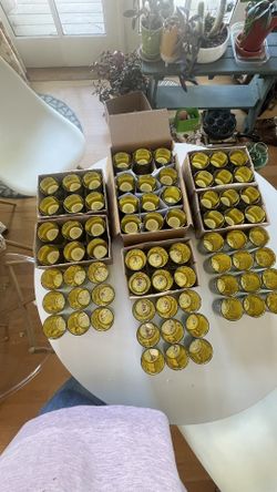 Mercury Style Votives, Silver Tone with Bright Gold Inside