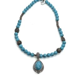 Sterling Turquoise Necklace 