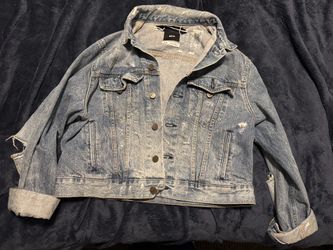 Distressed BDG denim jacket, Medium