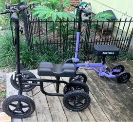 Inside and outside knee scooters