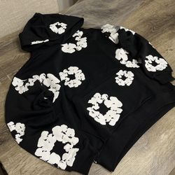 Black/White Denim Tears Hoodie Size Small