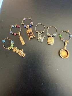 Set of 6 Wine Glass Charms
