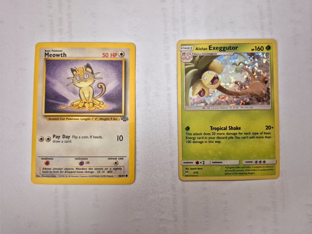 Rare Limited Pokemon - Meowth & Alolan