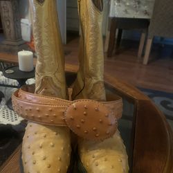Size 10 Mexican Boots And New Belt