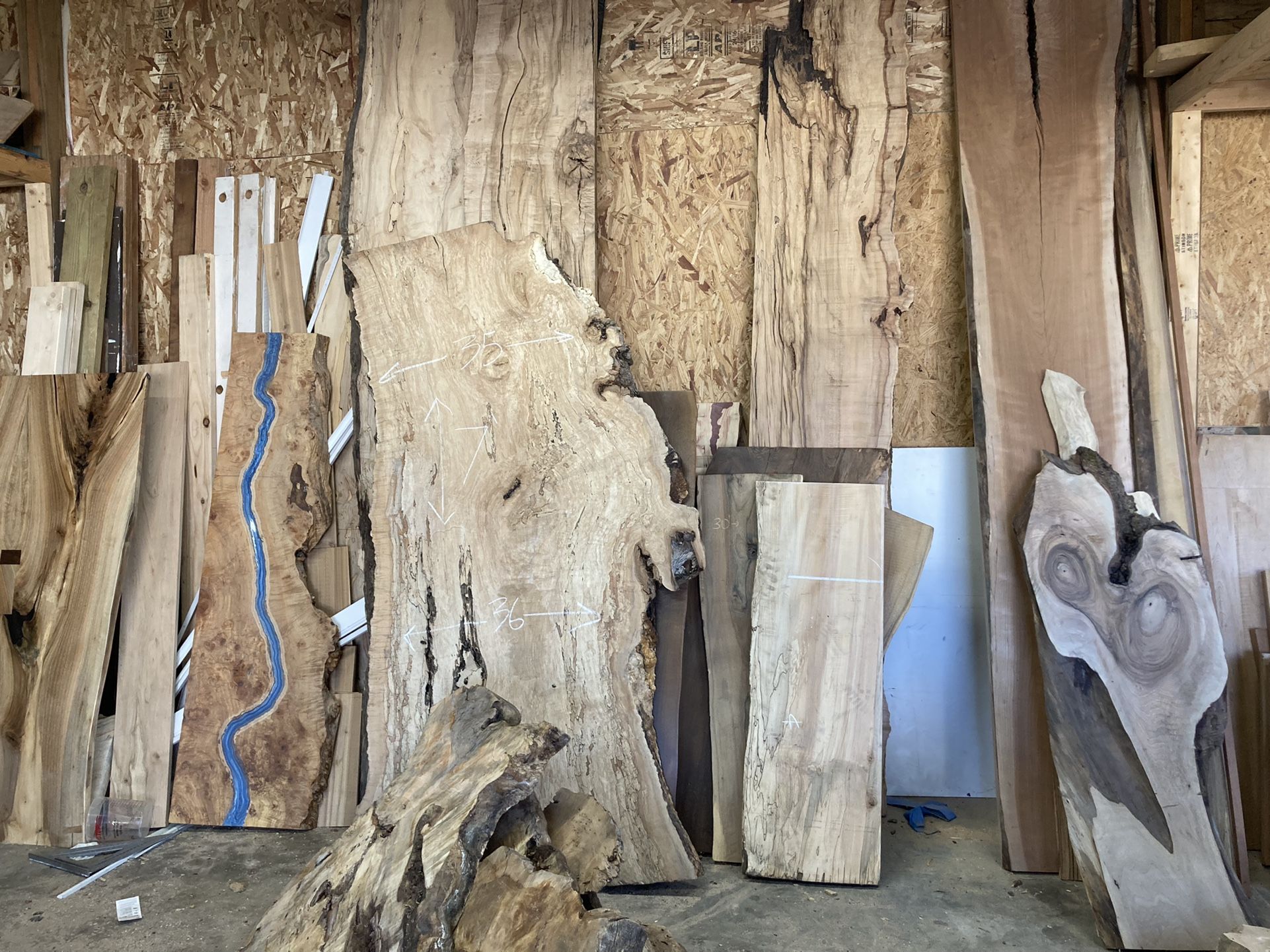 Kiln Dried Live Edge Slabs