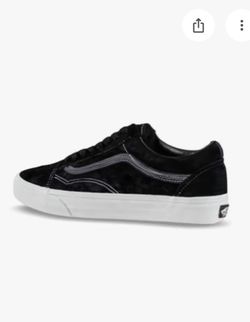 Vans Classic Shoes/Black Suede With White Stitch