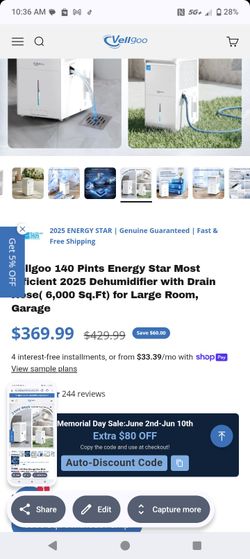 Energy star dehumidifier