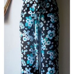 MICHAEL KORS (MS88WW48LG) SZ: SM SLEEVELESS BLUE FLORAL JUMPSUIT BACK ZIP LINING/EXTERIOR 100% POLYESTER WOMAN'S: CA # 45885.   