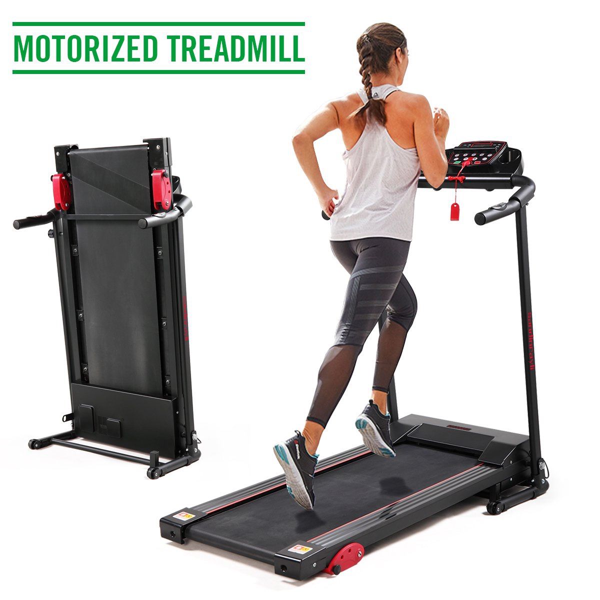 🔥BRAND NEW Folding Treadmill 2.0 HP Electric Motorized Fitness Running Home Machine 6.with LCD display/ iPad and Drink Holder