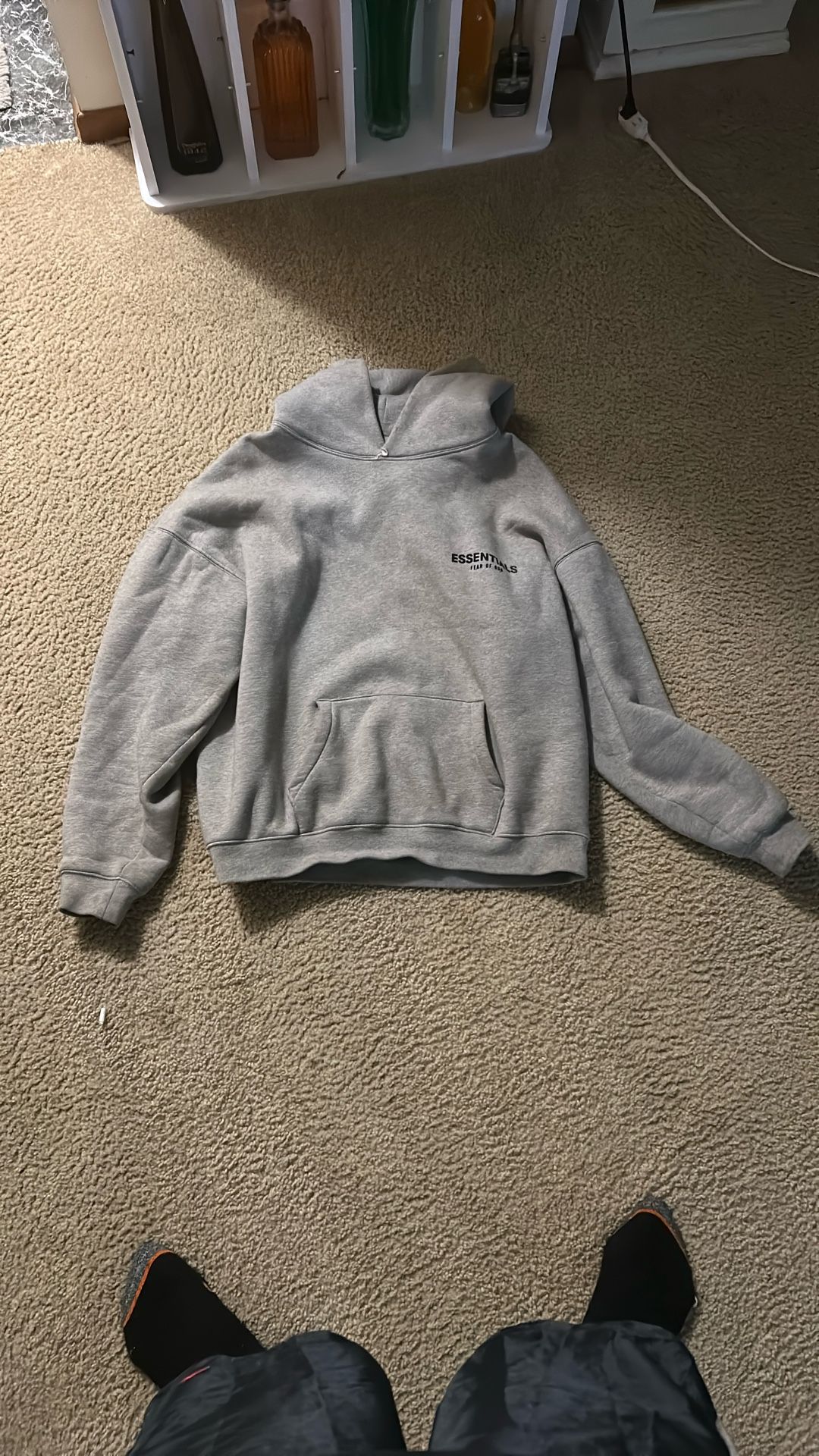 essentials grey hoodie
