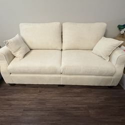 New, Off-White, Medium-Sized Couch