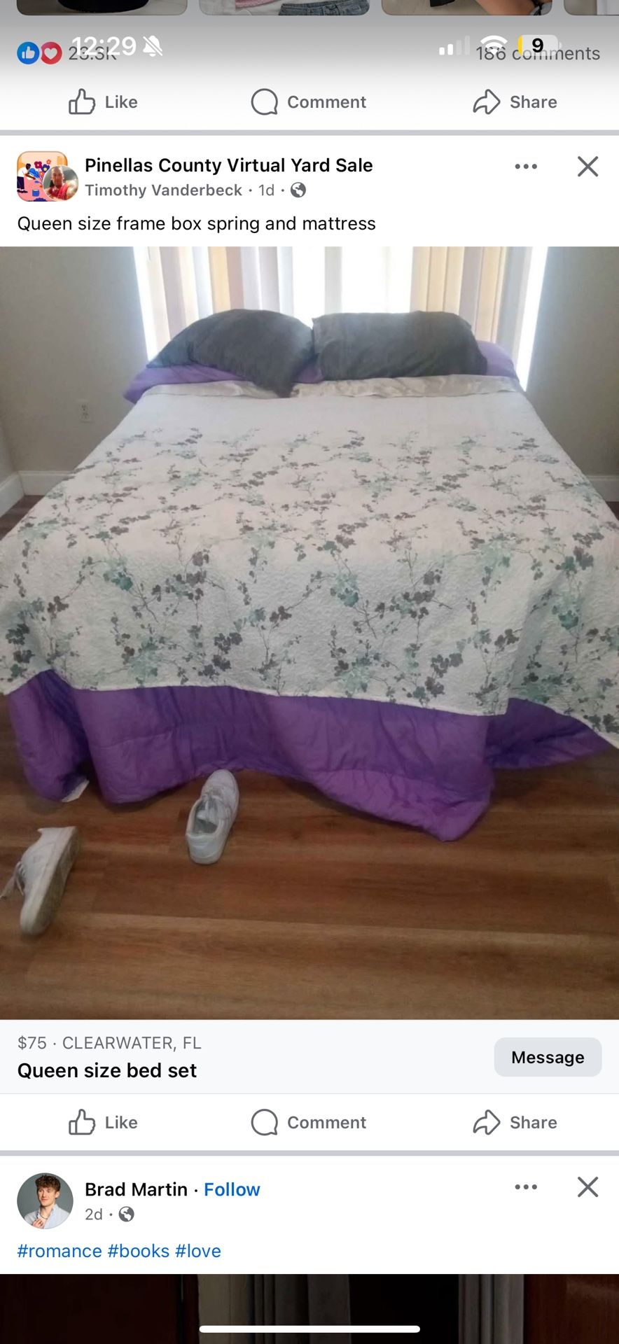 Queen Size Bed And Box Spring And Frame