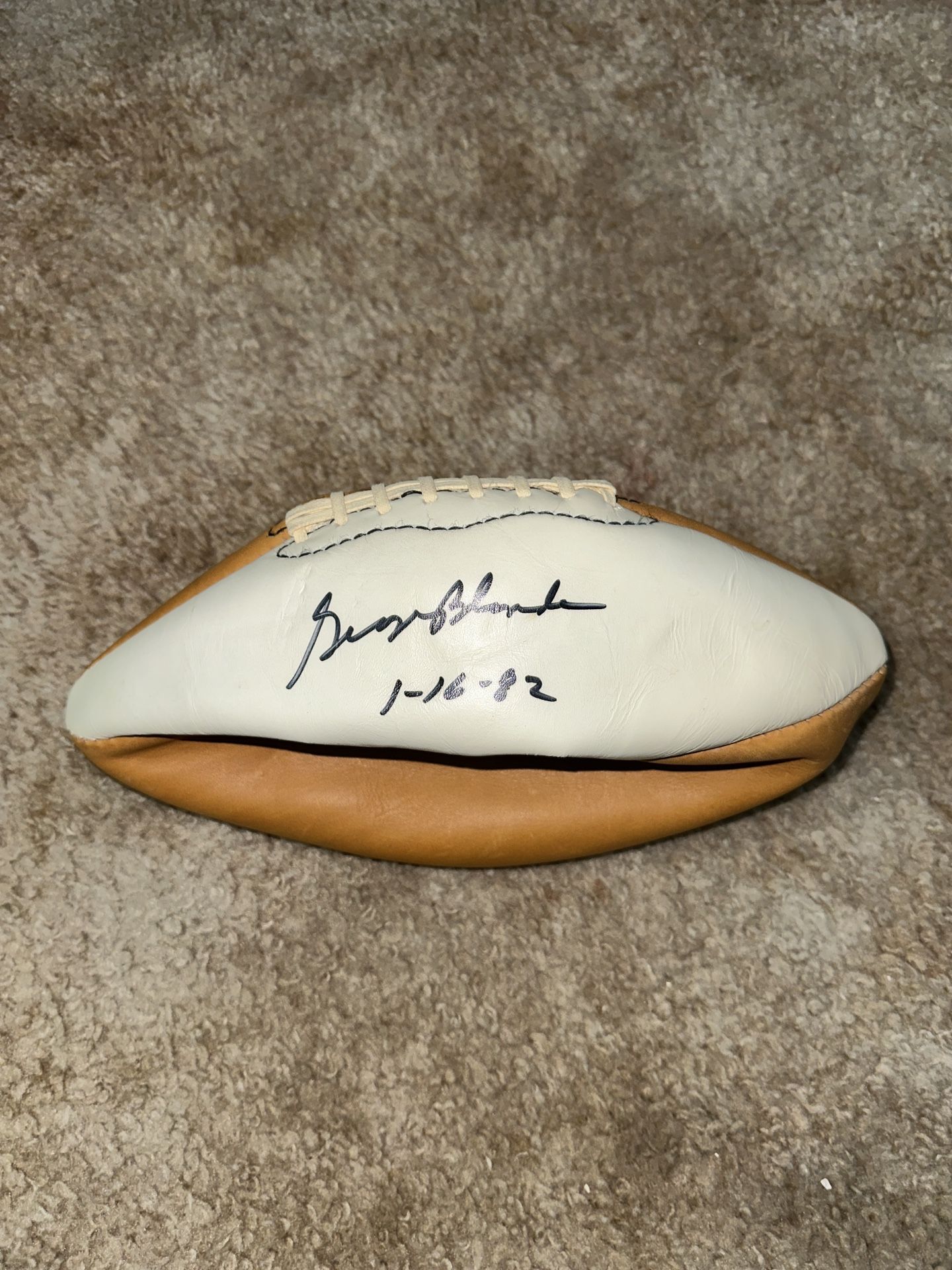 George Blanda signed Football 