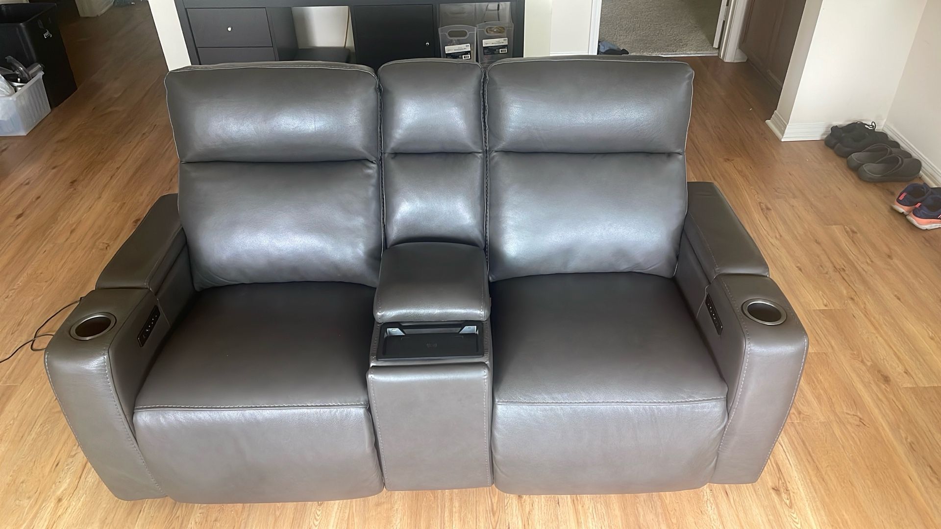 Dual Reclining Leather Couch