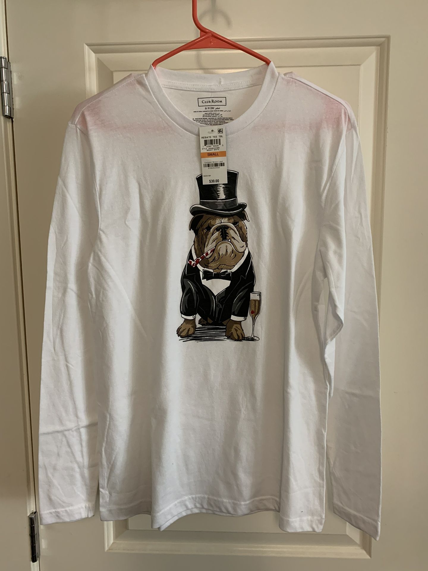 (2) - Club Room - Bulldog - Long sleeve - T-Shirts - (New)
