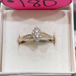 10k Diamond Cluster Ring 