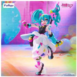Hatsune Miku Paint Girl Tagger FuRyu Trio-Try-It  XL Anime Figure, New, Sealed