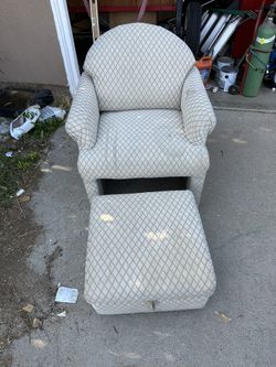 Two Chairs with rolling Stools