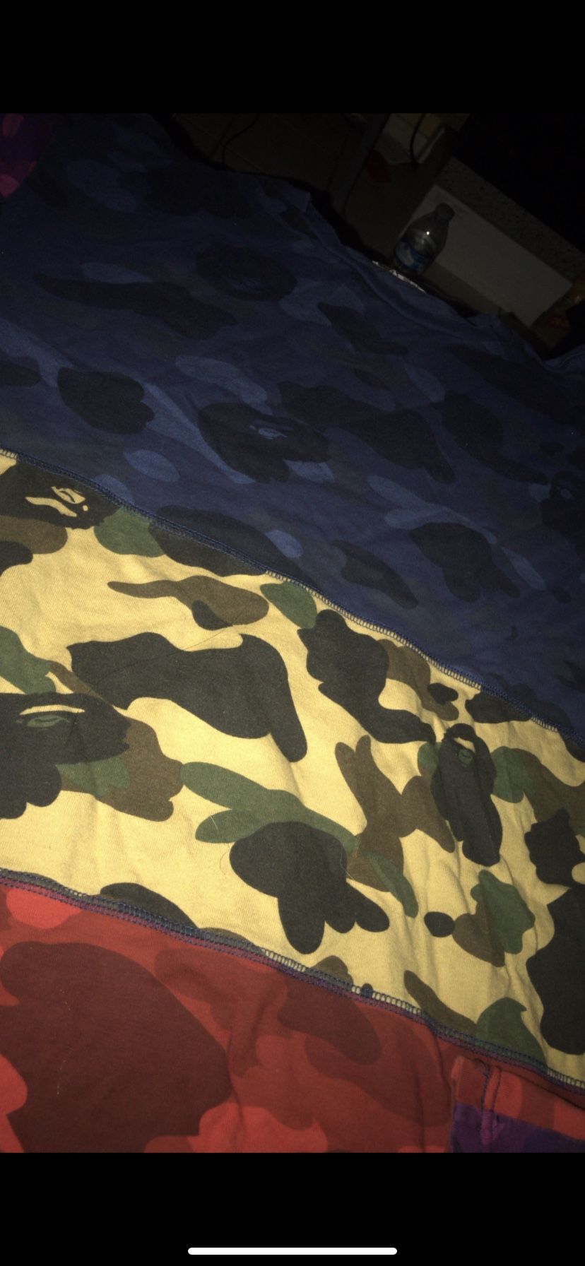 mix camo bape shirt