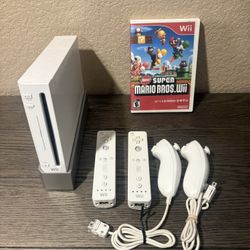 Nintendo Wii With New Super Mario Bros 