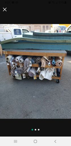 FABRIC/WORK TABLE ON WHEELS 54" X 72"