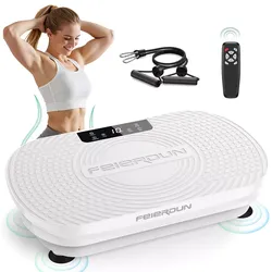FEIERDUN Vibration Plate Exercise Machine,Curved Vibration Plate