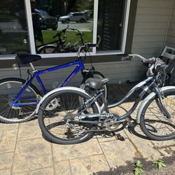 Two Bikes - Mountain Bike And Beach Cruiser