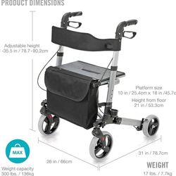 Titanium Rollator (missing pouch)
