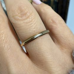 14K Yellow Gold Ring Band Stackable 