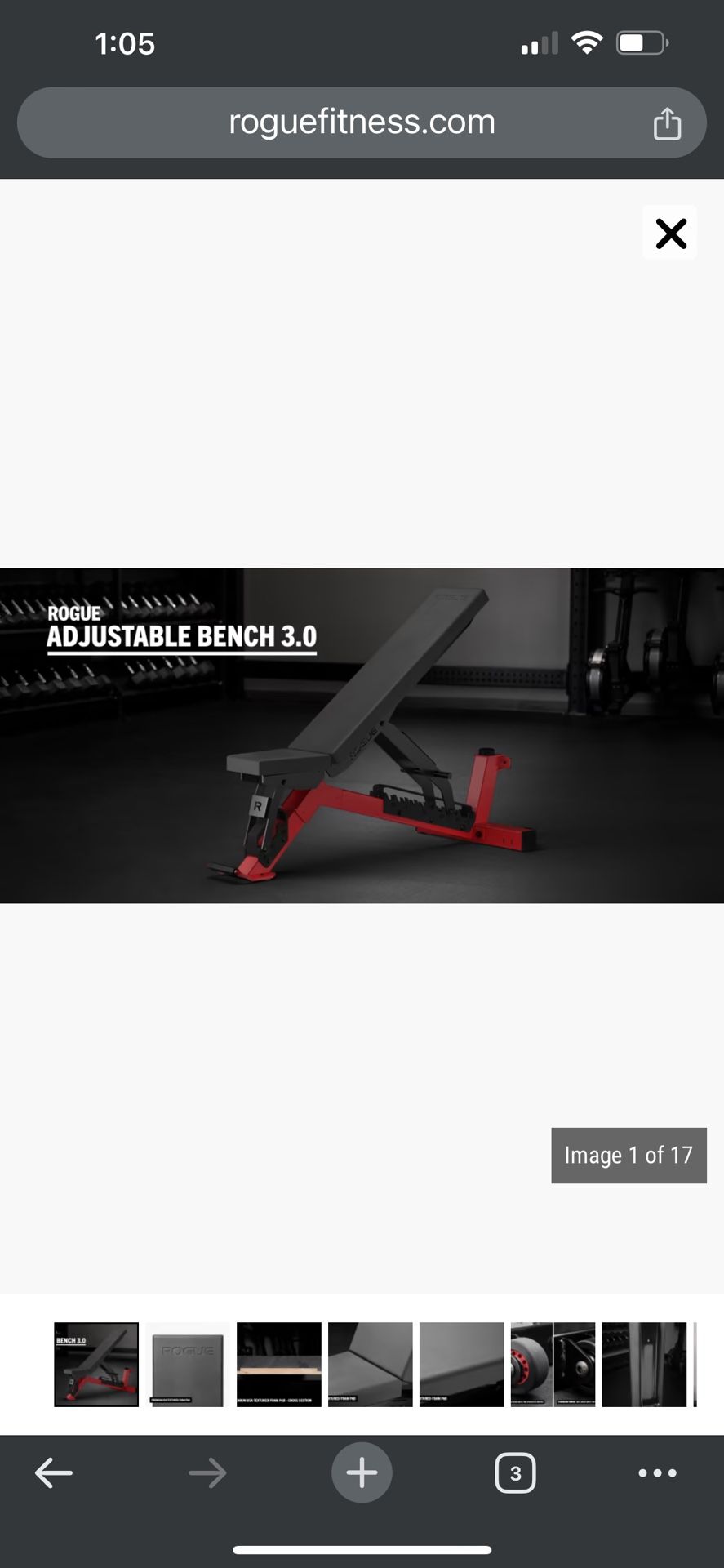 Rogue Exercise Bench 3.0