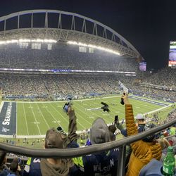 San Francisco 49ers at Seattle Seahawks Loge Seats (Actual First Row of section)
