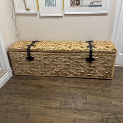 Large Wicker Truck/ Ottoman/ Coffee Table