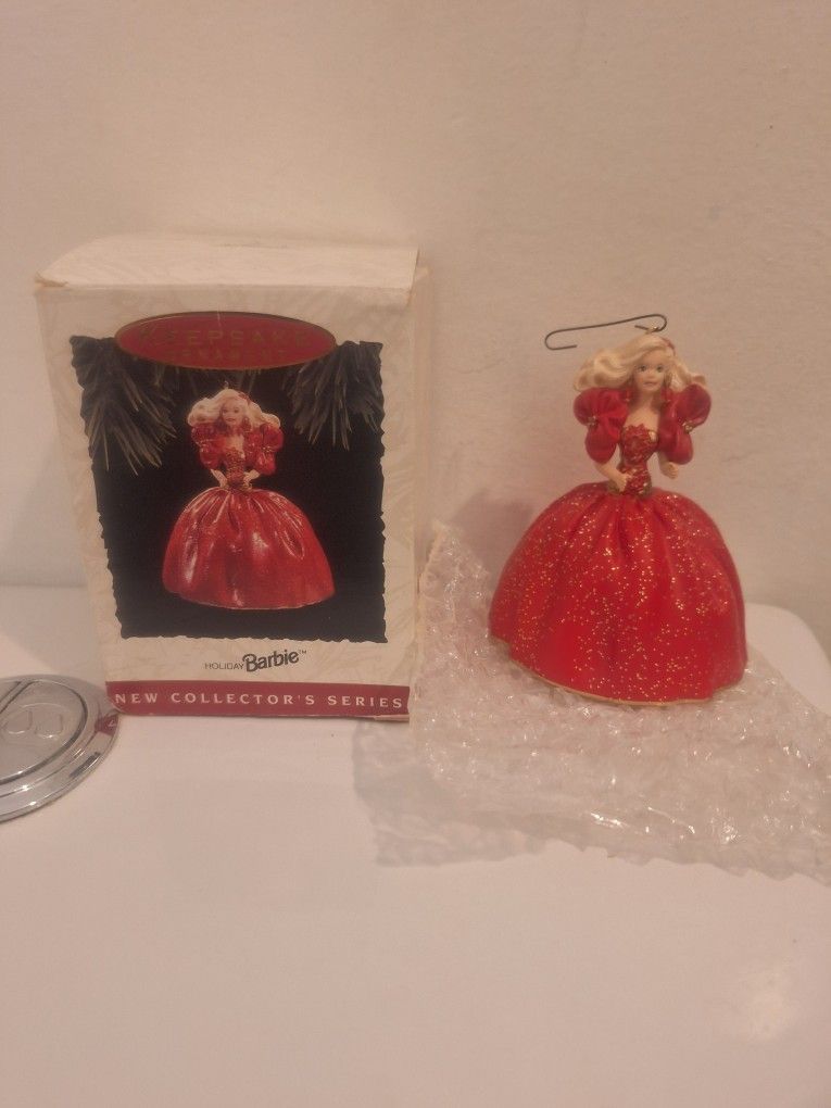 Vintage 1993 Holiday Barbie Hallmark Keepsake Ornament 1st in Series EUC in Box