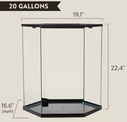 20 Gallon Vertical Hexagon Reptile Terrarium