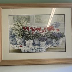 Flower  Picture / Wood Frame