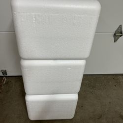 Lot of 3 Styrofoam Coolers