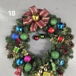 18" Christmas  Wreath Handmade By Auris