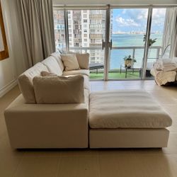 New Beige Sofa Cloud Couch Sectional