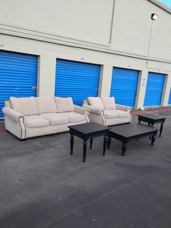 Sofa couch coffee table loveseat living room - delivery available