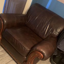 Brown Leather Sofa Chair