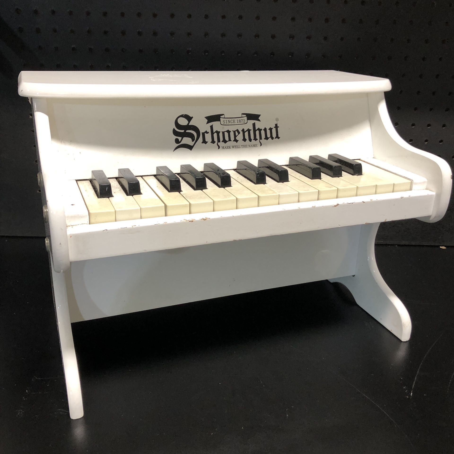 Schoenhut My First Piano II - 25 Keys White Mini Keyboard Piano - Symphonic Grand Piano with Tuned Baby Keys 