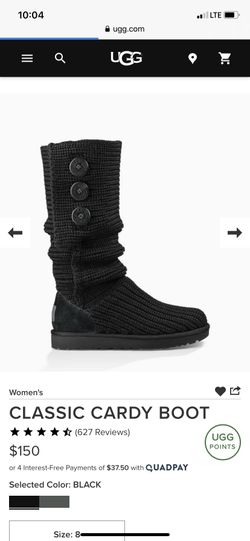 Size 5 classic all black ladies UGG boot