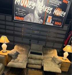 3-Seat Recliner Sofa with Center Console -Delivery available!!!