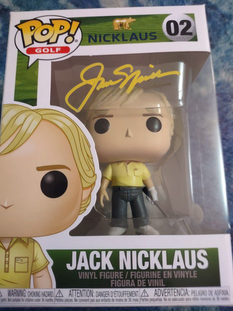 Jack Nicklaus Autograph Funko Pop Has Passed JSA With Letter Of Authentication.