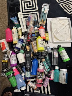 Huge art supply lot Acrylic paint brand new Barely used  $700 Value