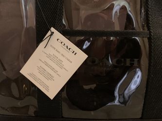 Black clear Coach tote